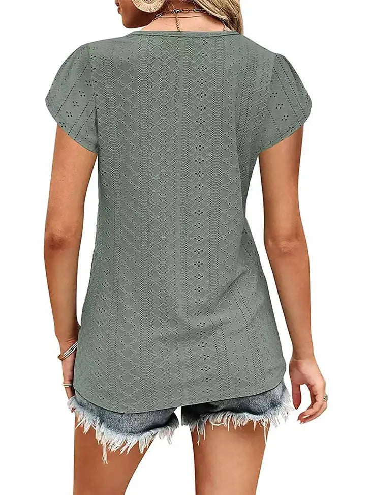 Buckled V Neck