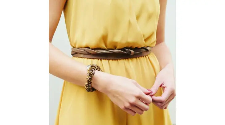 Skinny Wrap Belt - Tan