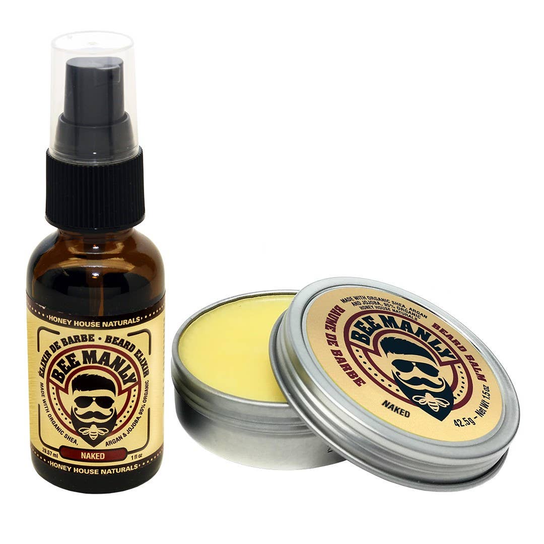 Bee Manly Balm and Elixir Gift Set - 2 Pieces: Rugged Mint