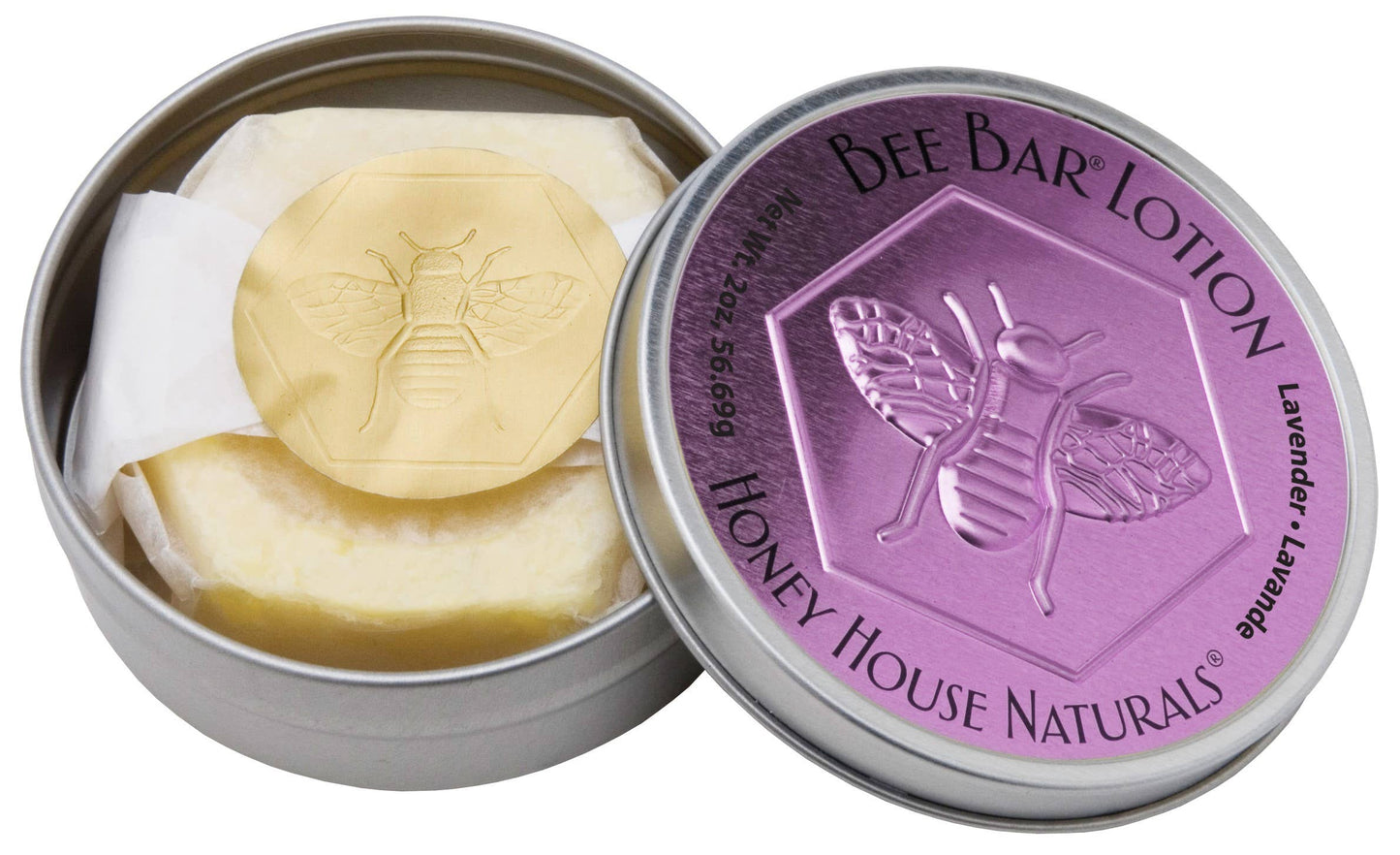 Large Bee Bars Solid Lotion Bar - Lavender