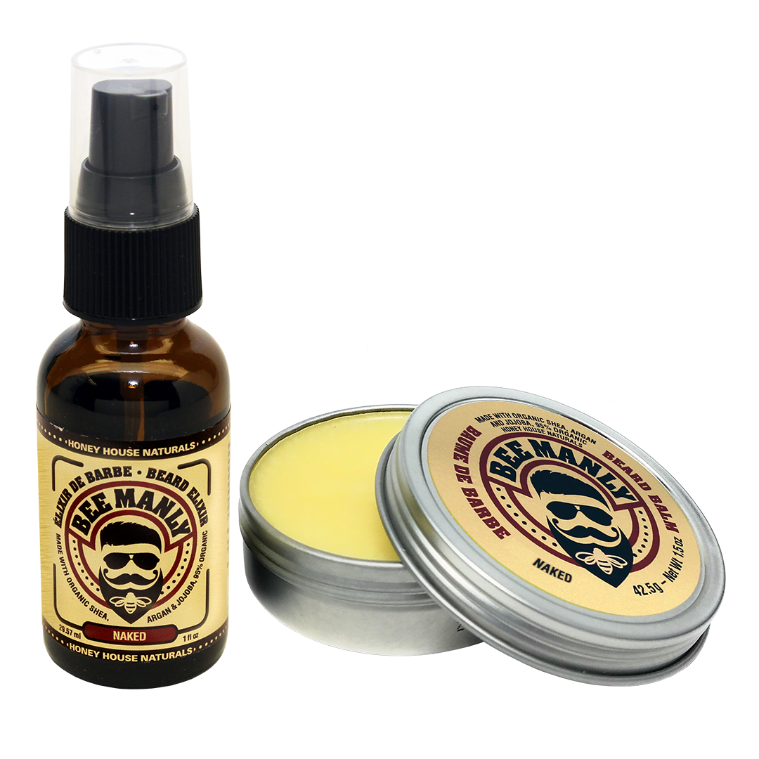 Bee Manly Balm and Elixir Gift Set - 2 Pieces: Naked