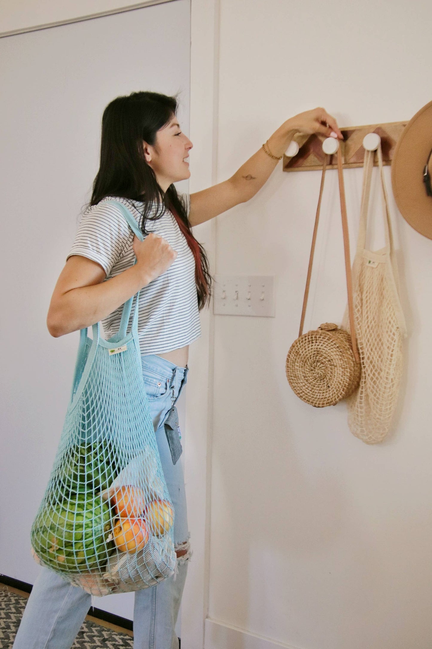 The "One Tripper" HUGE Mesh Market Bag | Zero Waste: Natural