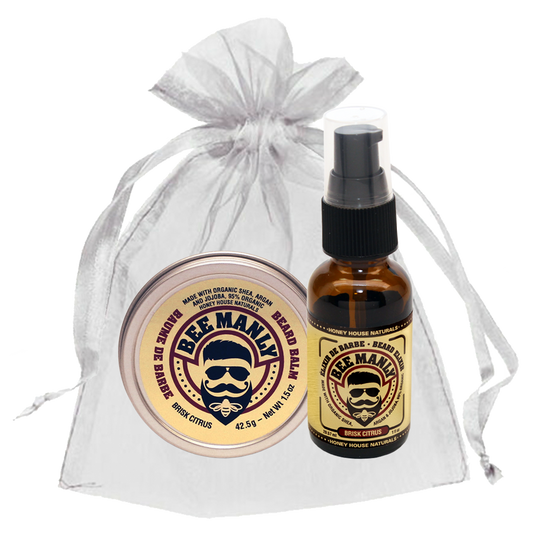 Bee Manly Balm and Elixir Gift Set - 2 Pieces: Smoky Cedar