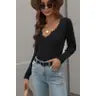 V NECK CASUAL DAILY KNIT TOP