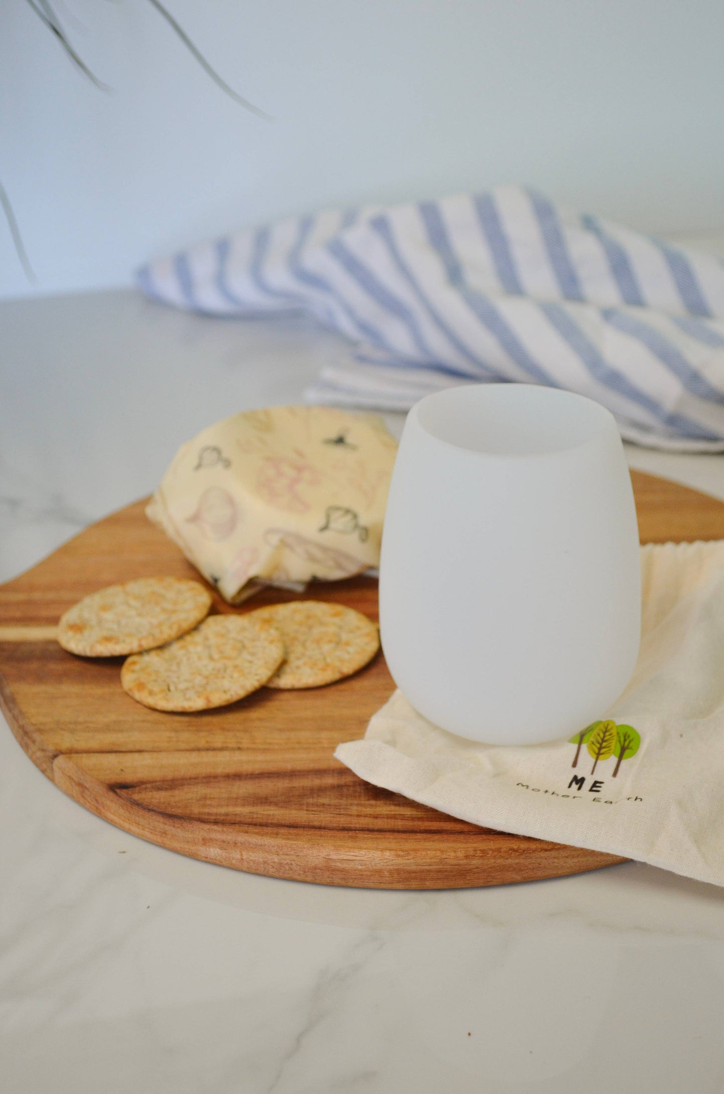 Unbreakable Portable Silicone Travel Wine Glasses + Bag: Clear