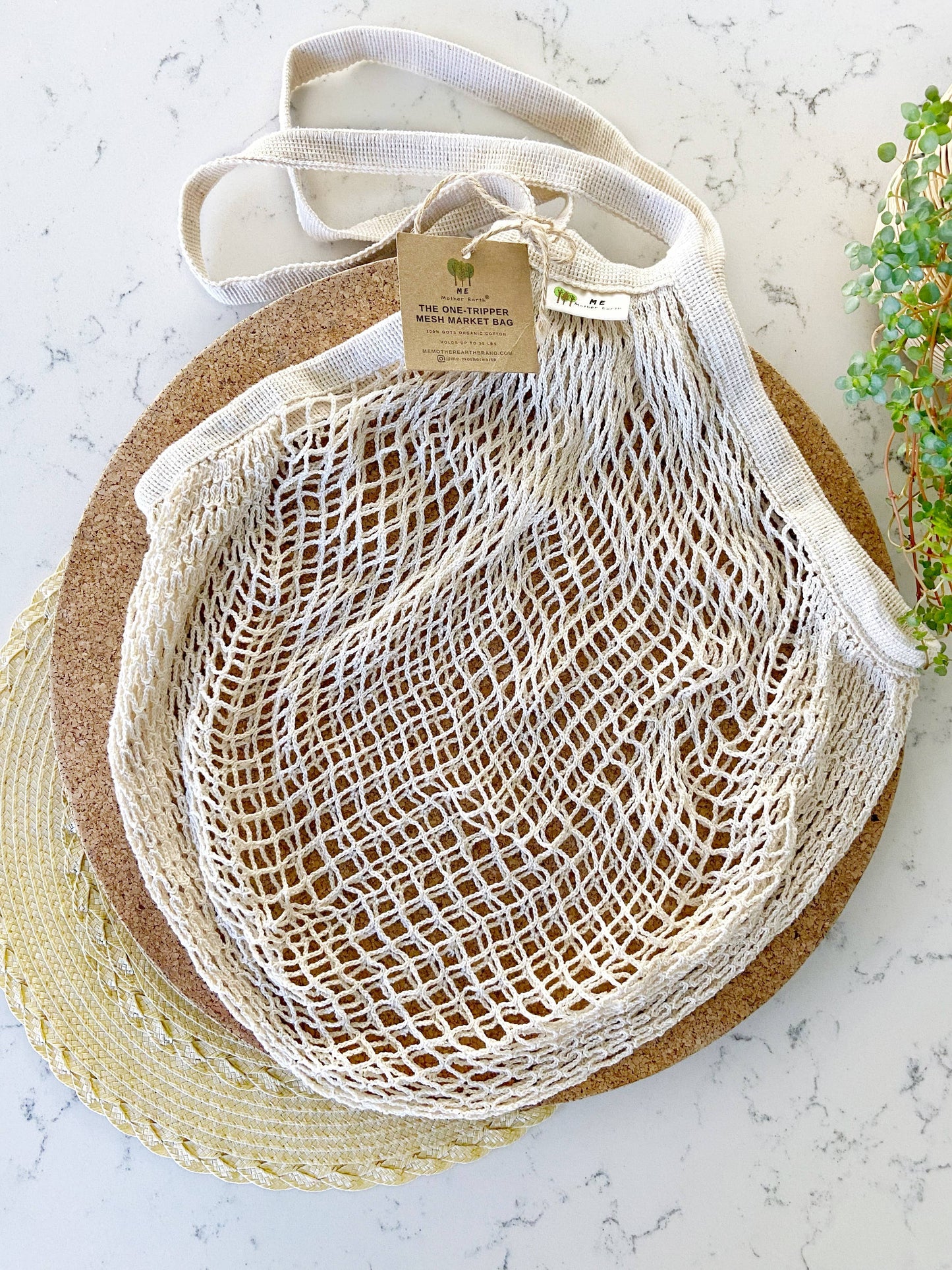 The "One Tripper" HUGE Mesh Market Bag | Zero Waste: Natural