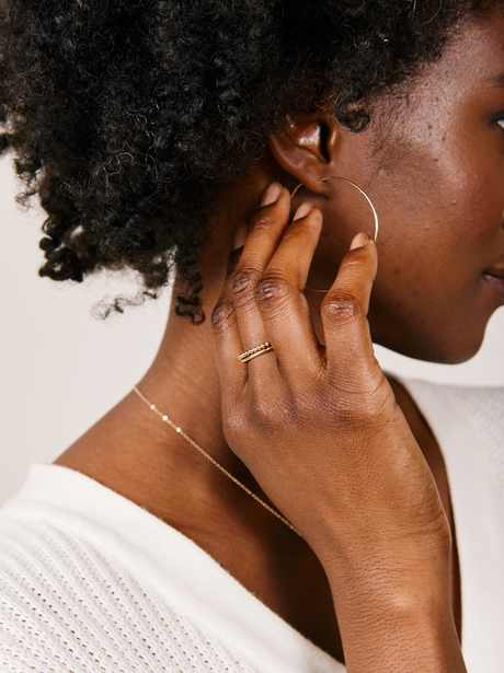 Double Cuff Ring Gold