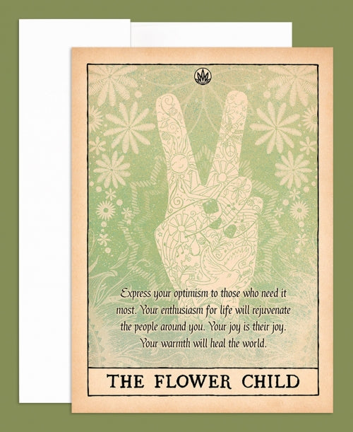 GOOD FORTUNE GREETING CARD FLOWER CHILD