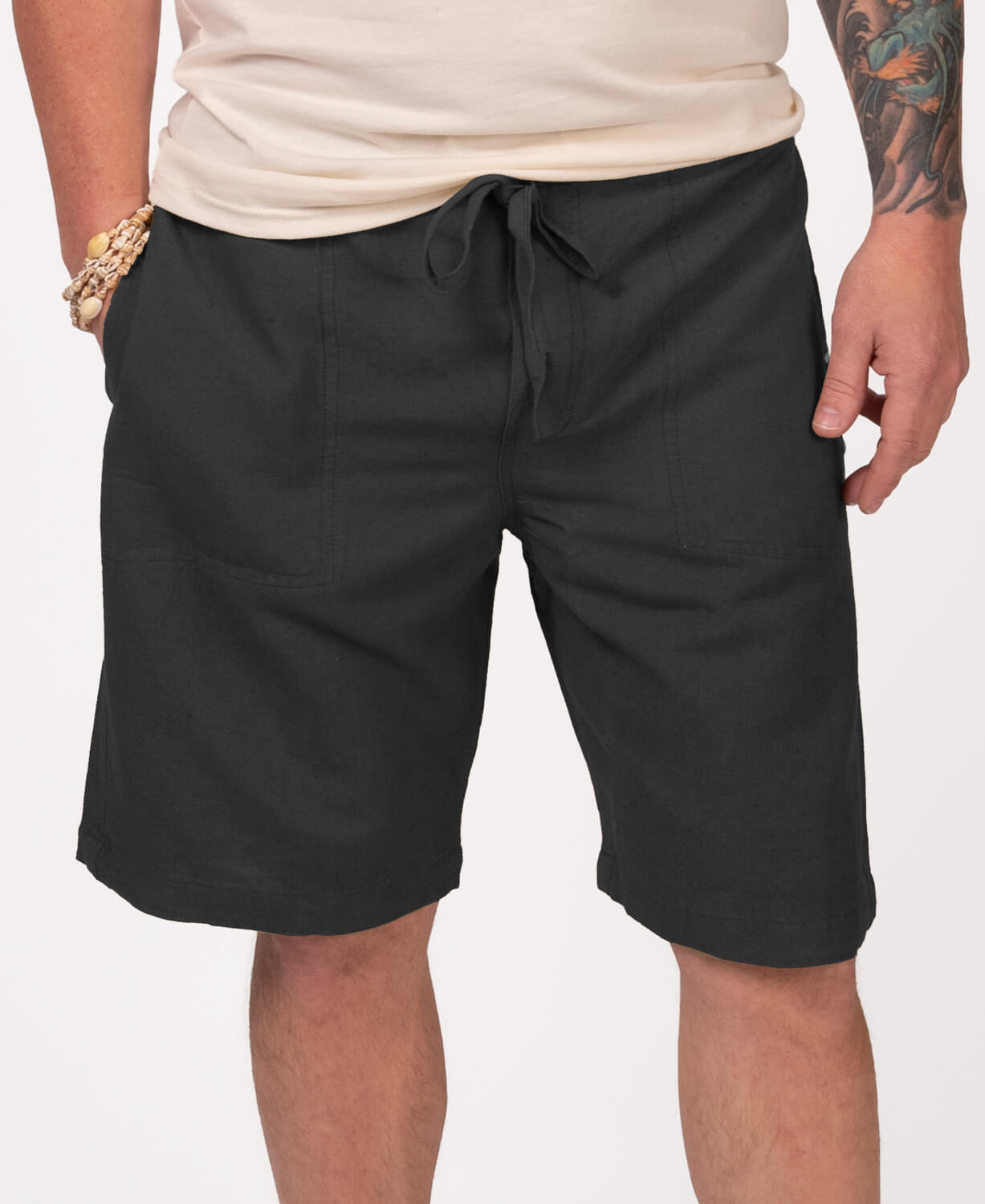 Hemp Yoga Shorts (Black)