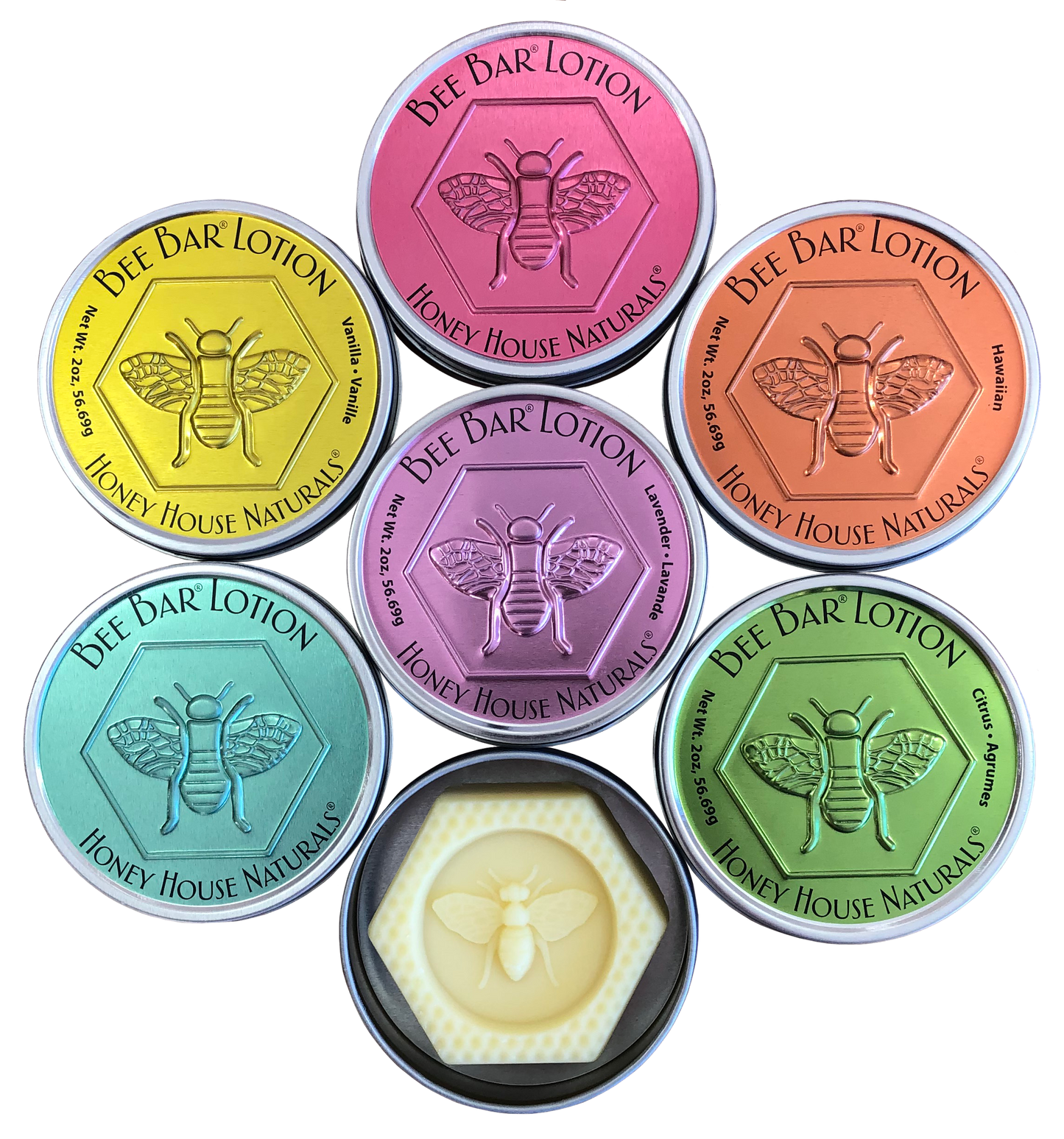 Large Bee Bars Solid Lotion Bar - Peppermint