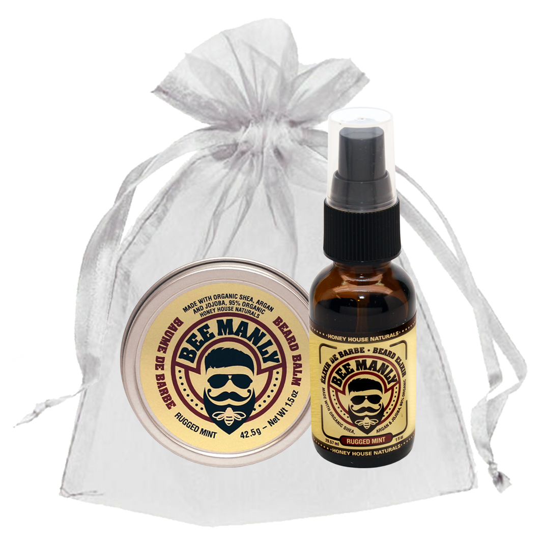 Bee Manly Balm and Elixir Gift Set - 2 Pieces: Naked
