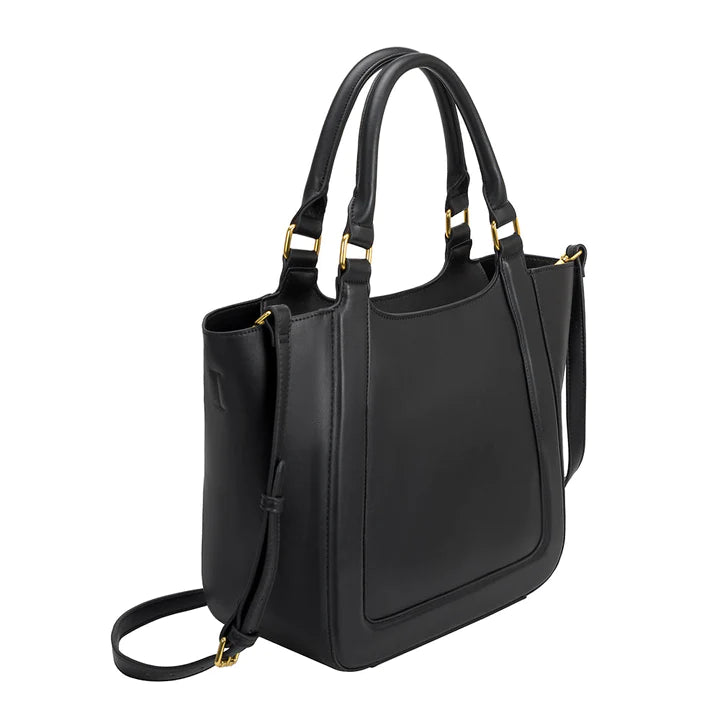 Michelle Large Recycled Vegan Tote Bag in Black