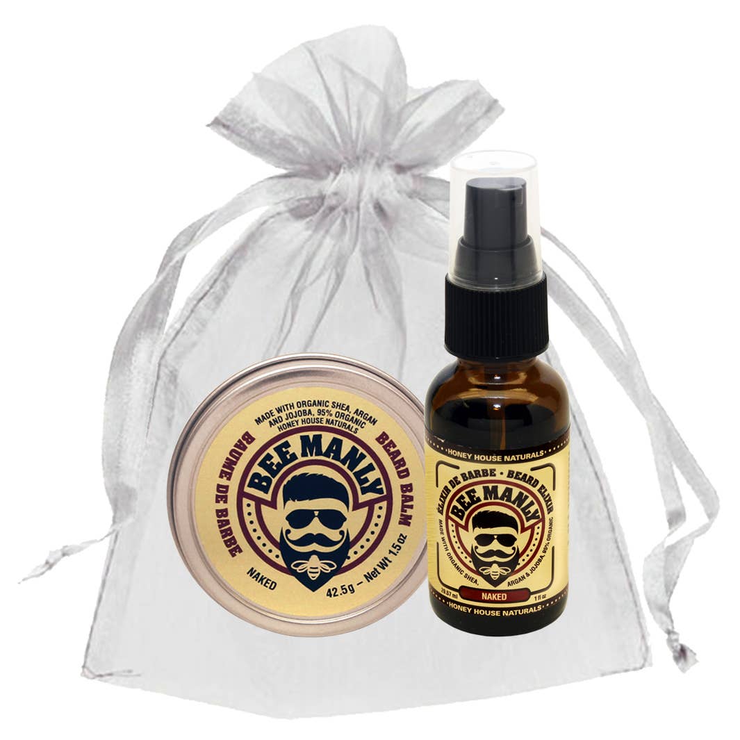 Bee Manly Balm and Elixir Gift Set - 2 Pieces: Naked