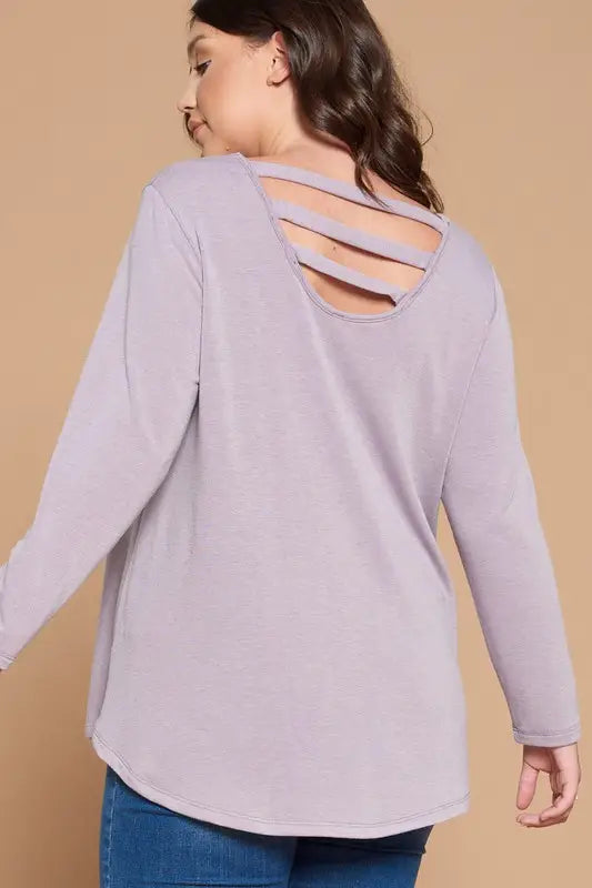 Open Back Straps Casual Solid Top