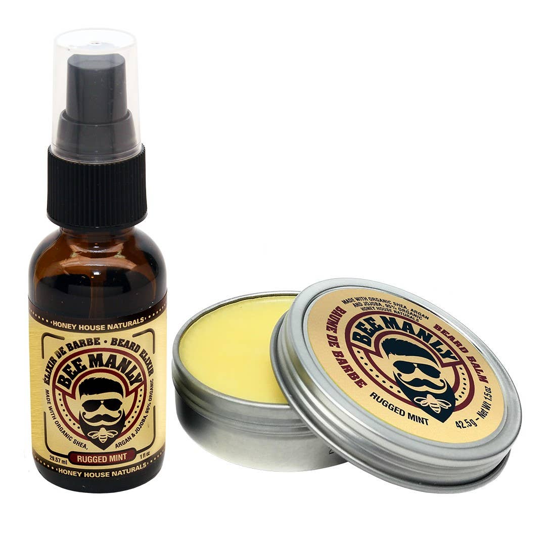 Bee Manly Balm and Elixir Gift Set - 2 Pieces: Naked