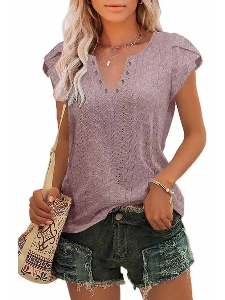 Buckled V Neck