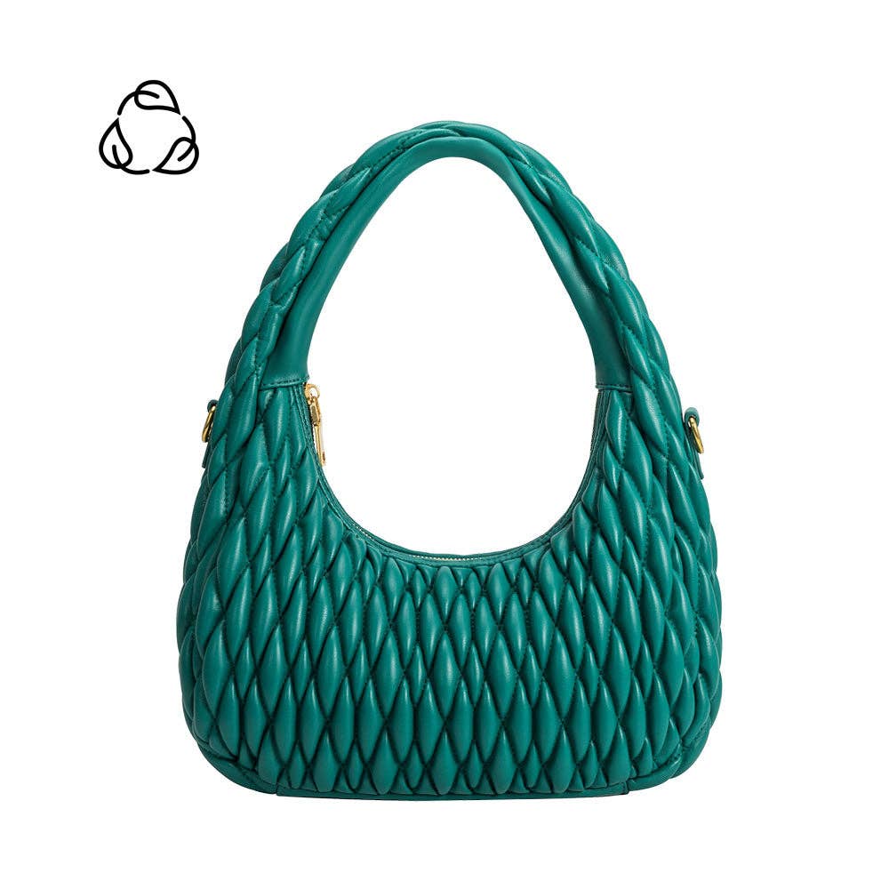 Sophia Recycled Vegan Shoulder Bag in Jade