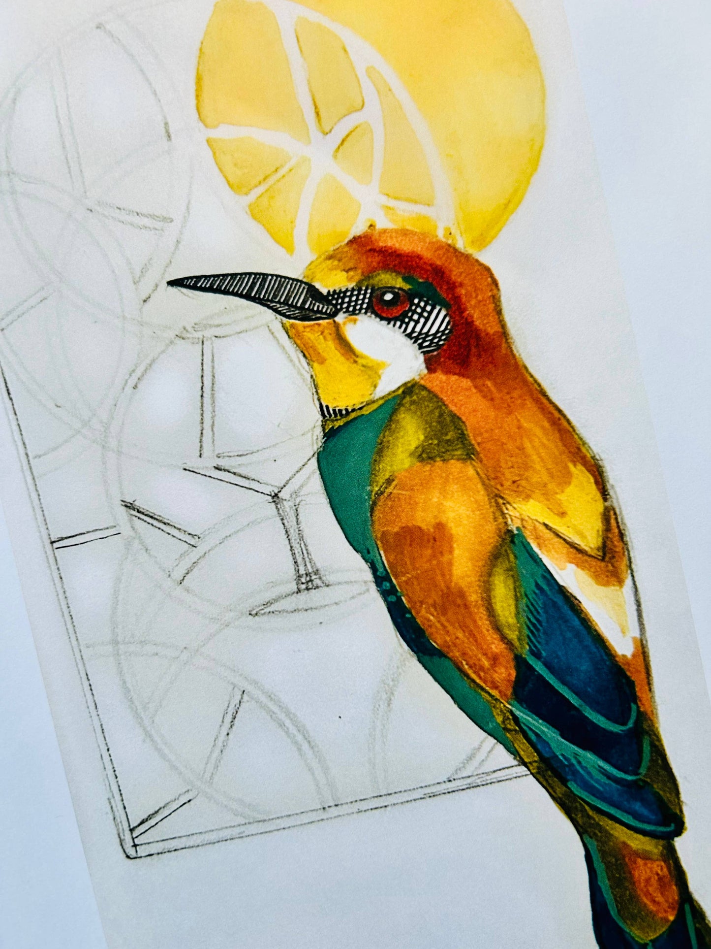 Watercolor Hummingbird Print