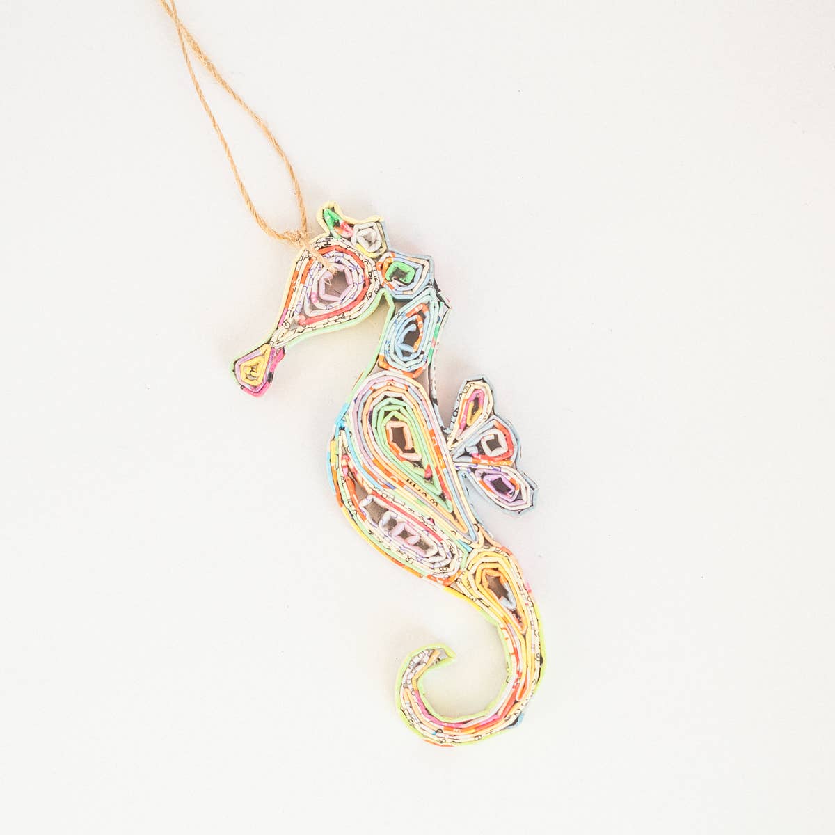 Recycled Paper Seahorse Ornament