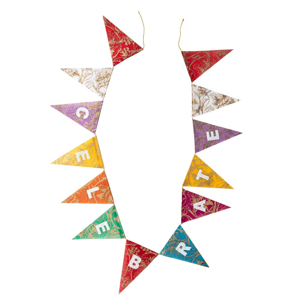 CELEBRATE Silk Paper Garland
