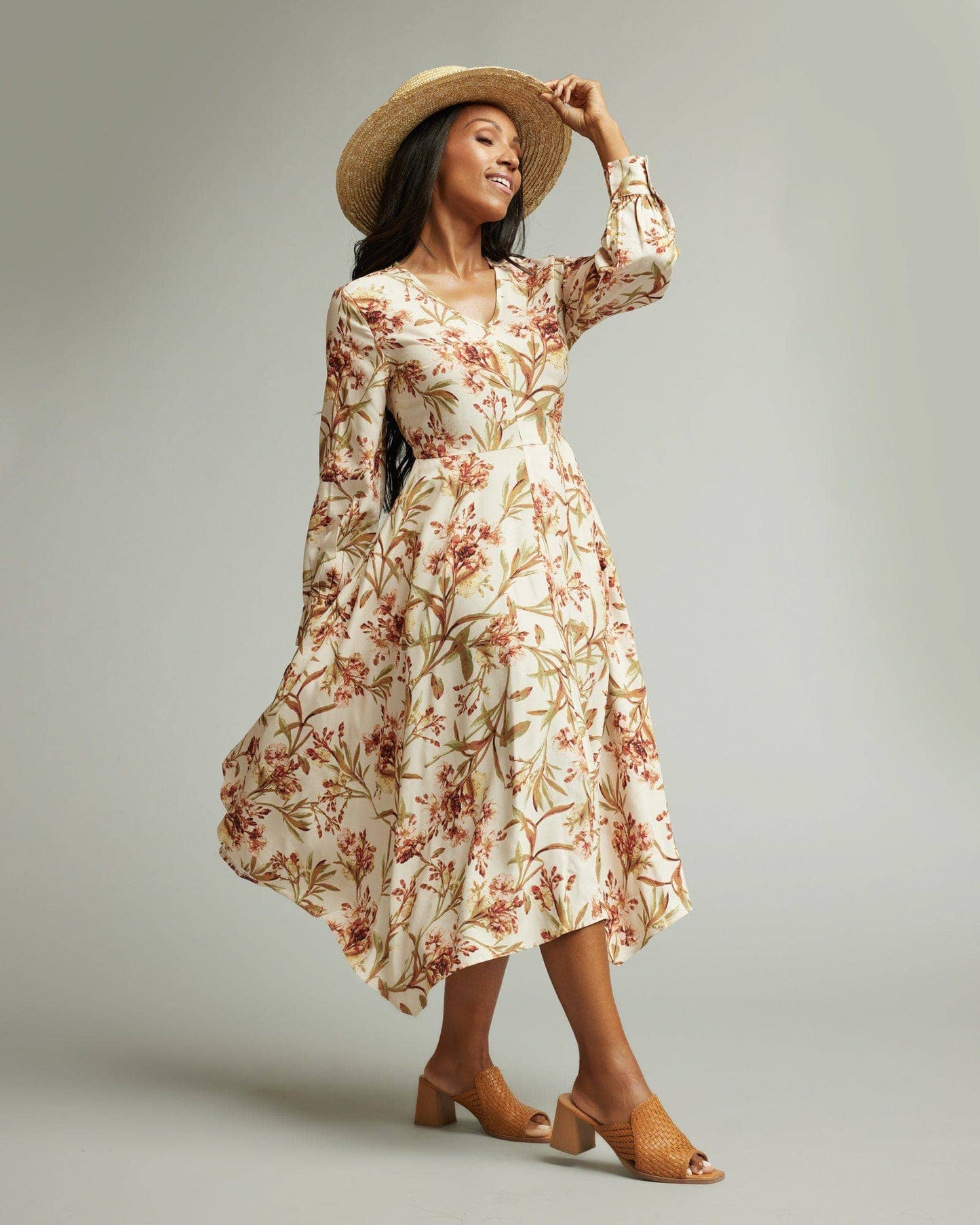 Tropical Flared Dress