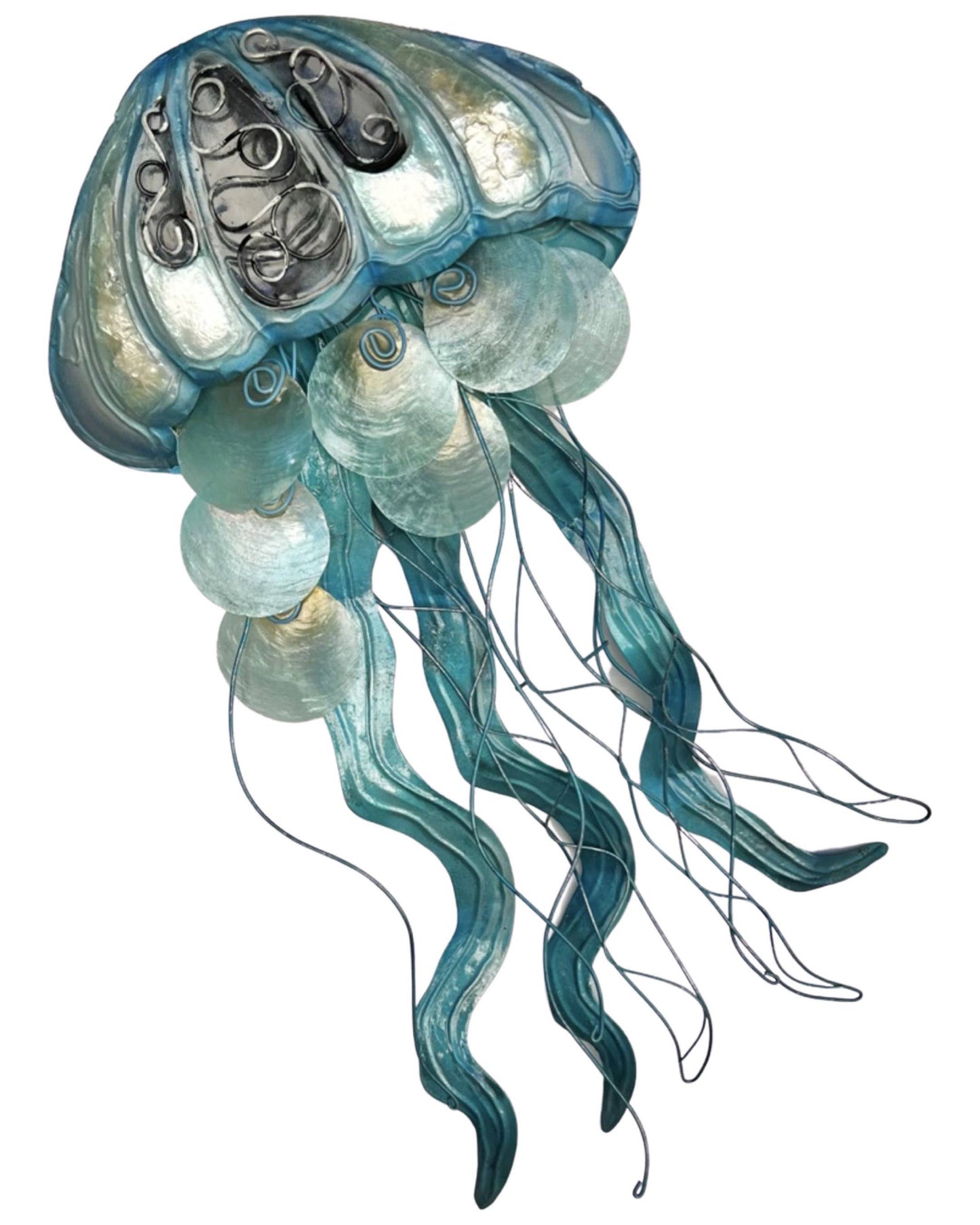 Capiz Shell & Metal Jellyfish Wall Art