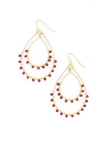 Rubi Sparkle Teardrop Earrings - Gold