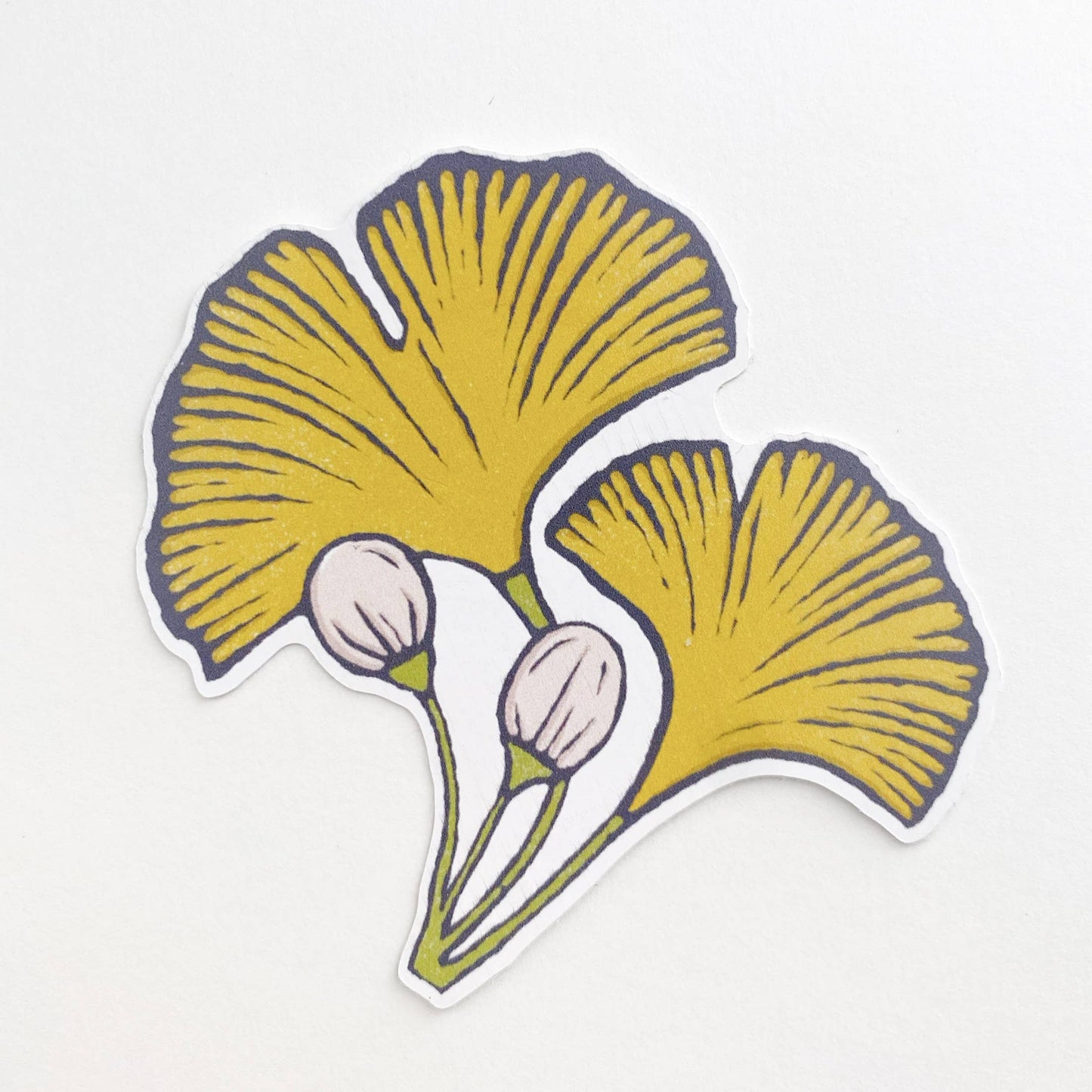 Ginkgo Leaf Paper Sticker