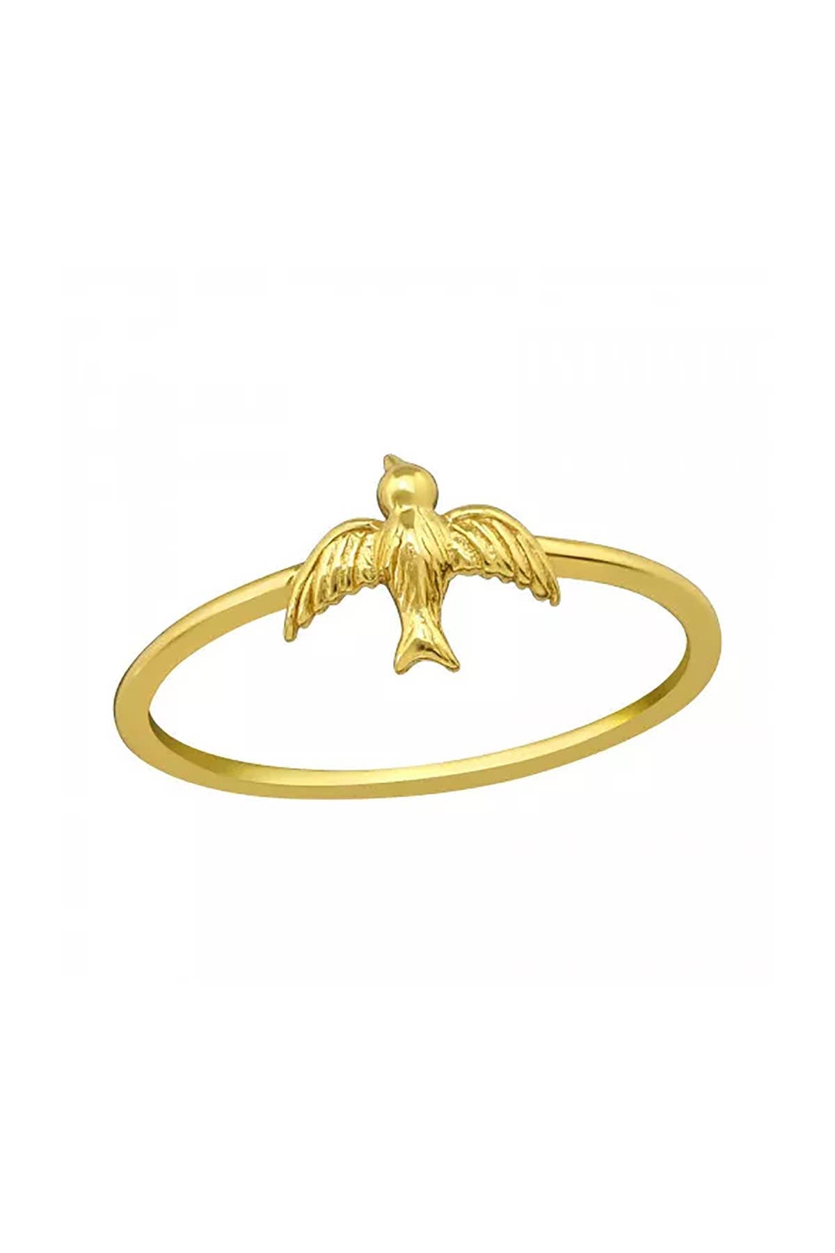 Sterling Silver Vermeil Bird Ring - VM