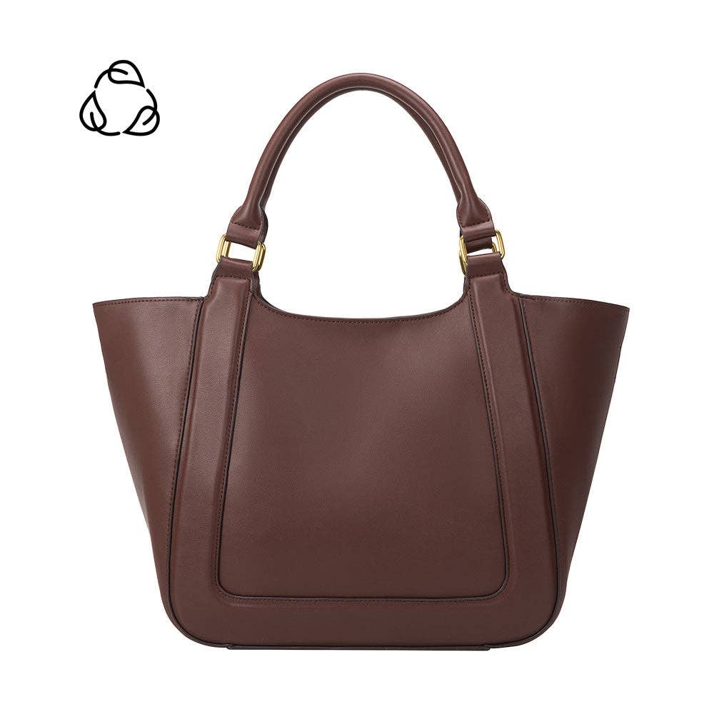 Michelle Large Recycled Vegan Tote Bag in Chocolate