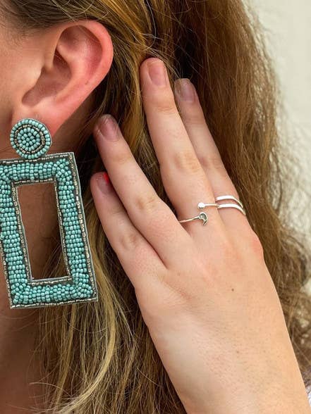 Semi-Colon Sterling Silver Ring