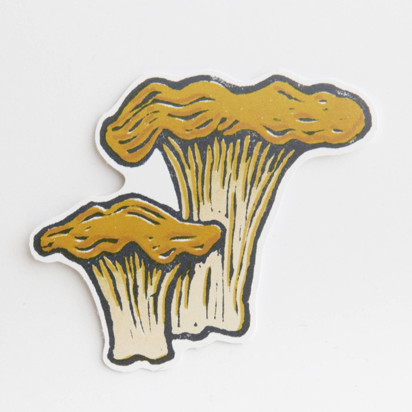 Chanterelle Mushroom Eco-Friendly Paper Sticker