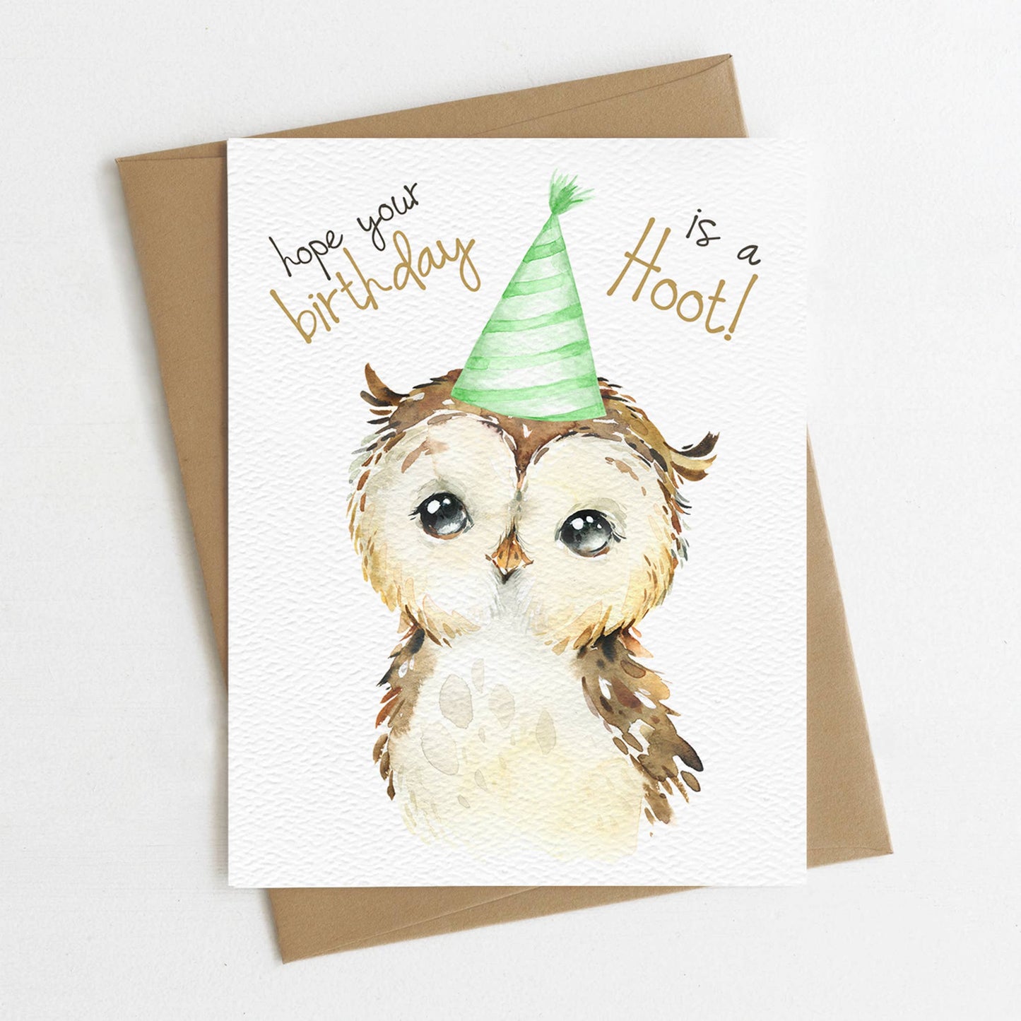 Happy Birthday Card, Cute Owl, Funny Birthday Card