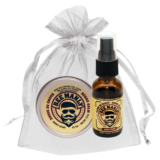 Bee Manly Balm and Elixir Gift Set - 2 Pieces: Smoky Cedar