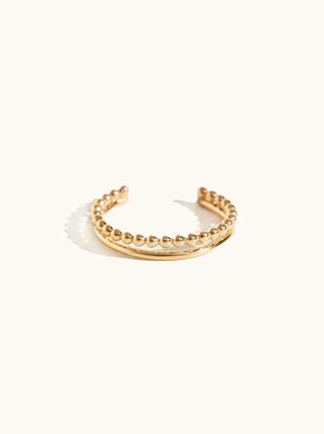 Double Cuff Ring Gold