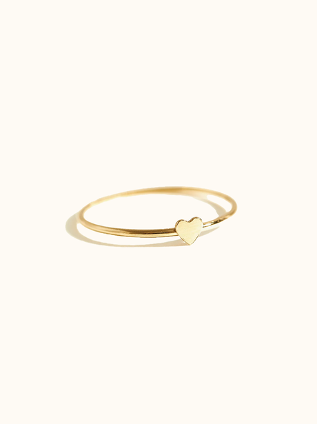 Heart Stacking Ring Gold