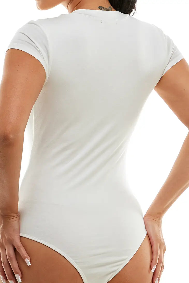 Double Layered V Neck Bodysuit