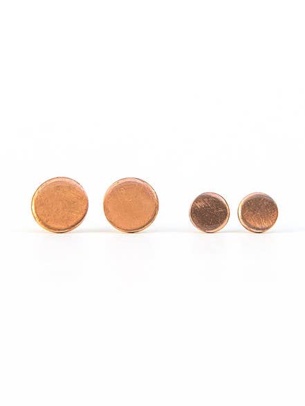 Lupe Copper Stud Earrings Extra Small
