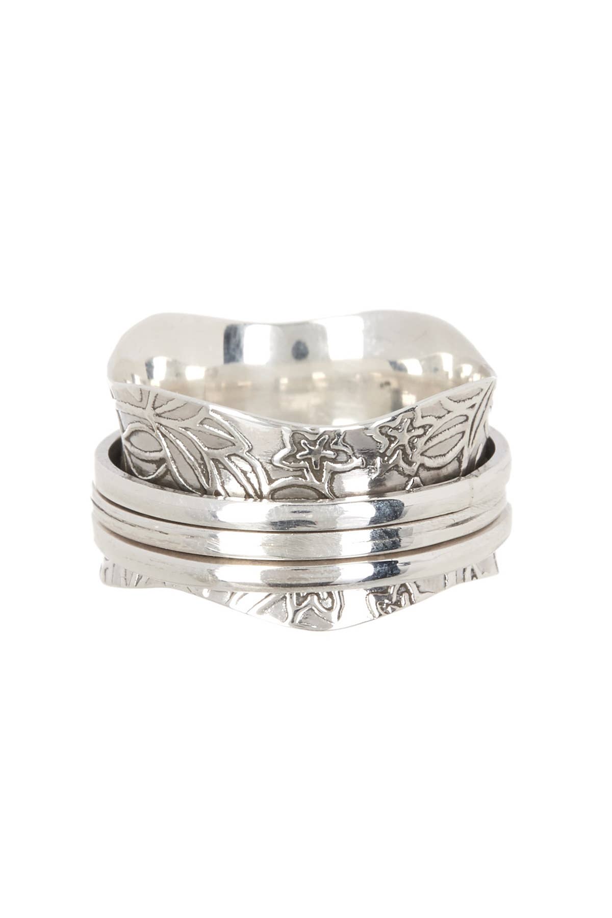 Sterling Silver Deva Spinner Ring - SF/SS