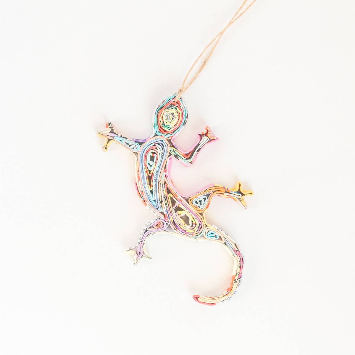 Recycled Paper Gecko Ornament