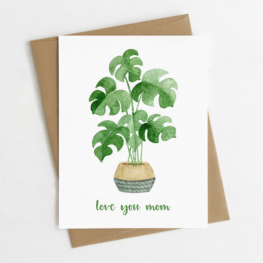 Plant Card for Mom, Birthday, Love you Mom, Mother's Day