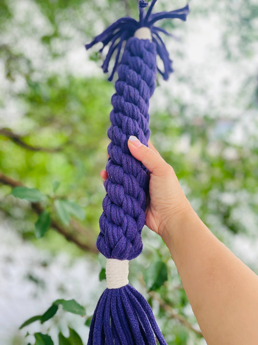 Large Handmade Macrame Candy Rope for Big Dogs, Sustainable