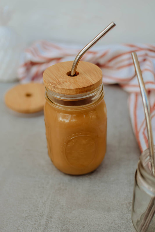 Bamboo Jar Lid Regular Mouth WITH HOLE