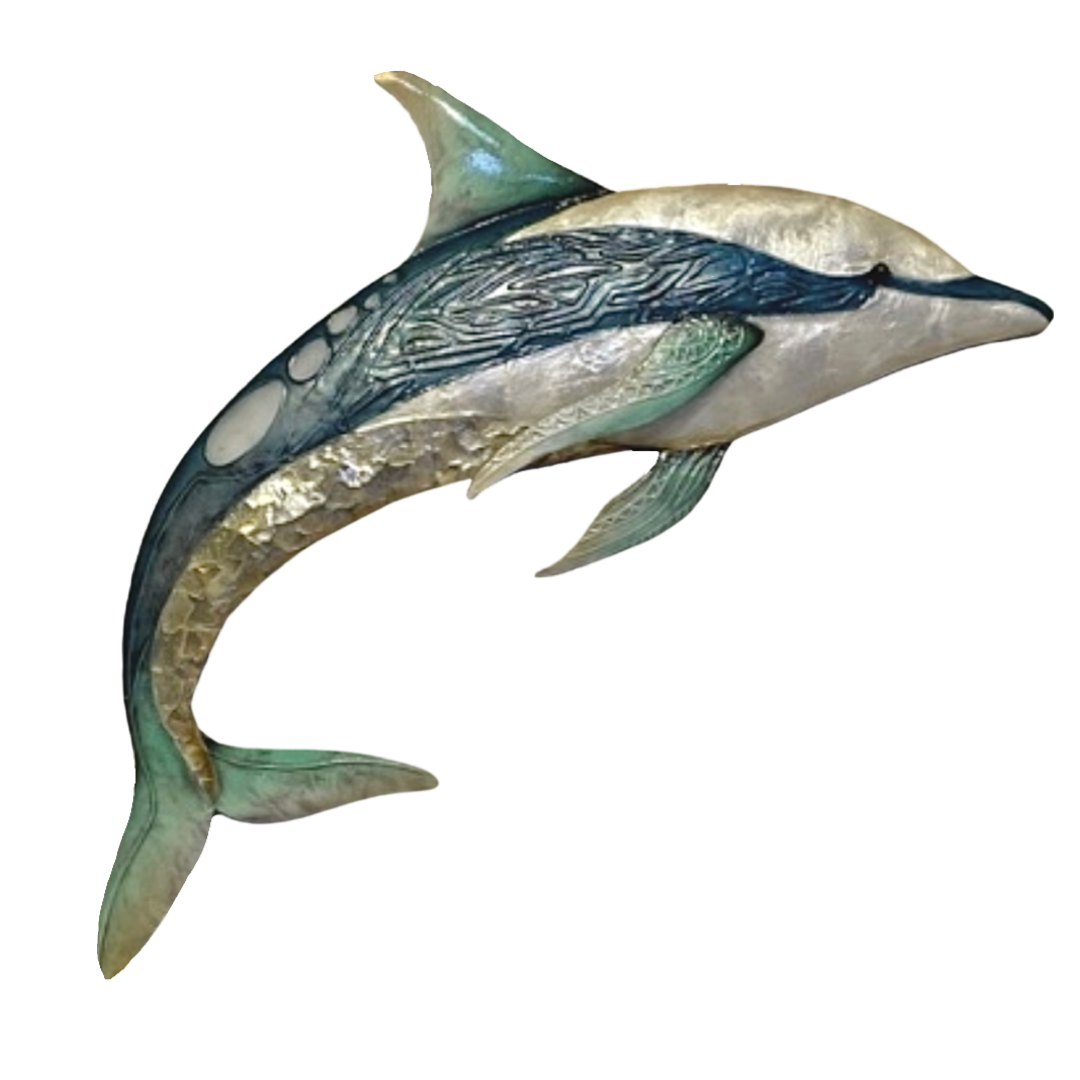 Capiz Shell & Metal Dolphin Wall Art