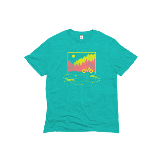 Lake Bike Graphic Tee - Teal