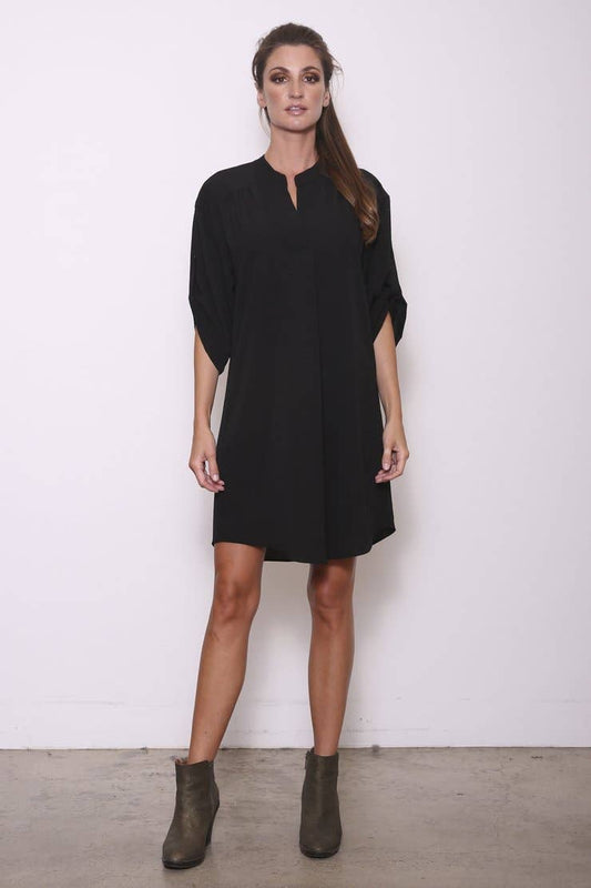 Loose-Fit Tunic Shirt Dress