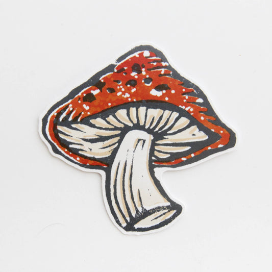 Fly Agaric Mushroom Eco-Friendly Paper Sticker